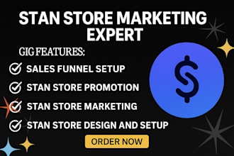 do stan store design, stan store promotion, stan store marketing to drive sales