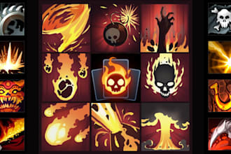 design custom pixel art ability icon for your game UI rpg moba fantasy