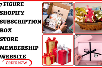design shopify subscription box store auction store subbly membership website