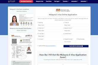 do electronic visa application website with crm