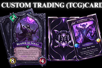 create trading card game tcg ccg rpg game card frame template illustration