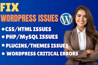 do wordpress bug fixes, plugin and theme issues, mysql errors