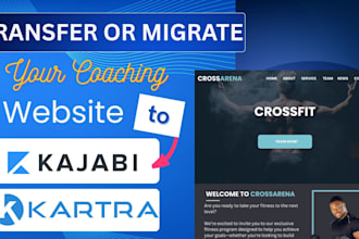 transfer, clone or migrate coaches website to kajabi, kartra