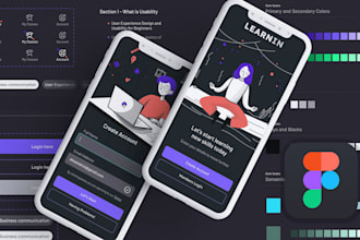 do ui ux design, website, mobile app wireframe, prototype in figma