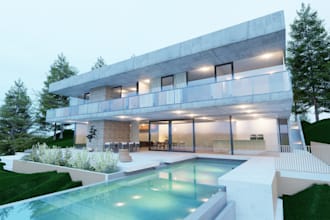 do high quality renderings, interior and exterior