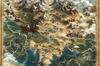create event, tourist, and fantasy map illustration