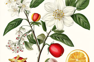 draw a beautiful botanical or floral illustration