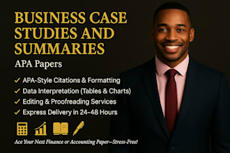 write urgent business case studies, research in less than 12 hrs