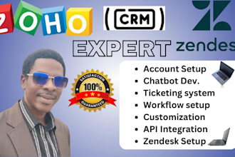 setup zendesk zoho crm intercom chatbot gohighlevel automation zoho recruit