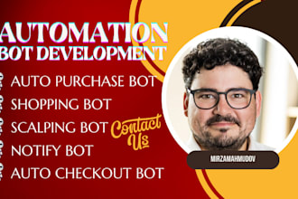 build auto purchase bot shopping bot scalper bot notify bot or auto checkout bot
