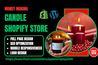build candle shopify store dropshipping scented candle private label website