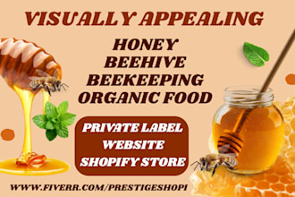 build honey shopify store organic food beekeeping beehive honey shop website