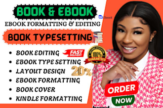 do canva ebook formatting layout design book typesetting and book line editing