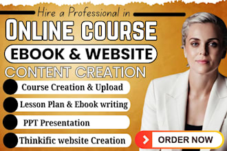 create 7 figure ebook, online course content, course creation, journal, workbook