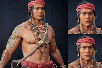 realistic 3d character modeling for game unity animation unreal engine 3d design