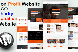 design  wordpress non profit  ngo charity donation website