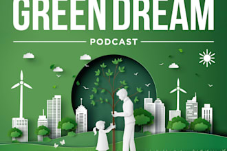 creative podcast logo or podcast cover art design