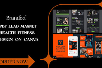 write design canva health fitness ebook,medical book, lead magnet, workout plan