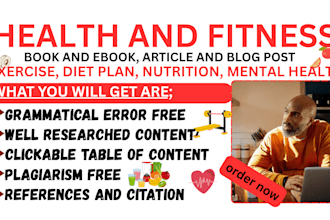 ebook on health and fitness, mental health, wellness, nursing or medical ebook