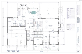 architect, draftsman of house permit drawings, floor plan, blueprints