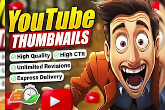 design attractive eye catchy youtube thumbnail within 2hrs