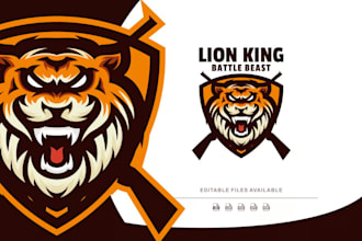 make creative tiger or lion logo
