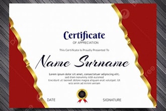 design professional certificates, diplomas, and digital badges