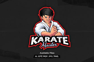 do mascot fighter martial art logo