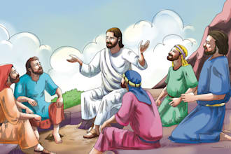 create christian and bible  illustrations