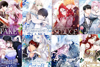 draw anime manga webtoon shonen book cover romance couple art in anime style