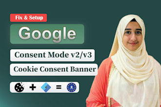 set up a cookie consent banner, google consent mode v3 ga4 and gdpr via GTM