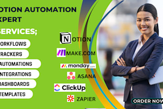 set up template planner make com google sheet notion automation notion workflow