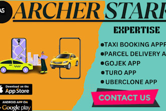develop taxi booking app ola uber lyft clone android ios parcel delivery