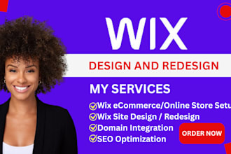 design wix ecommerce website redesign wix online store website SEO wix studio