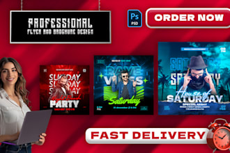 design professional events, club and dj party flyer