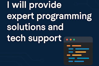 help you with custom programming solutions and tech support