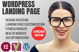 build wordpress medical fitness health website  design wordpress landing page
