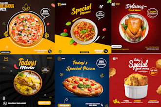 design professional restaurant food menu flyer poster and banner