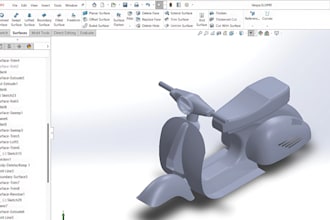 do 3d product design cad model 3d rendering in solidworks, fusion360, blender