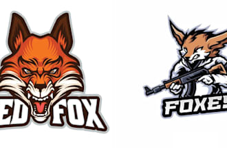 design mascot wolf or fox logo