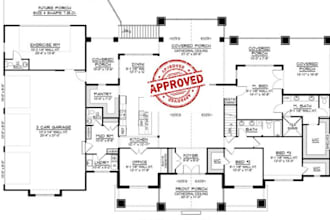 create city permit blueprints with architectural, structural, and mep designs