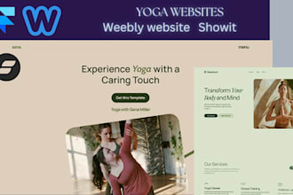 weebly website, showit, duda website, workout , yoga, gym website expert