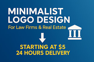 design elegant minimalist branding for law and real estate businesses
