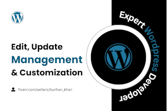 edit, customize, update, and manage your wordpress website