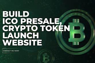 build ico presale, token launchpad website, crypto presale landing page, web3