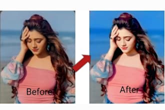 do photo portrait retouch, edit picture, beautify face