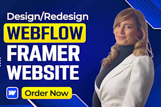 design, develop website with webflow or framer, figma to framer, webflow website