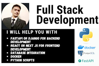full stack development react next js fastapi django databases