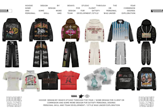 do your bulk t shirt, hoodie, pants, and hat bundle design