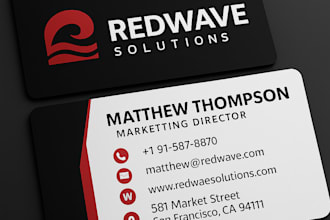design a proffesional and modern business card for you company within 24 hours